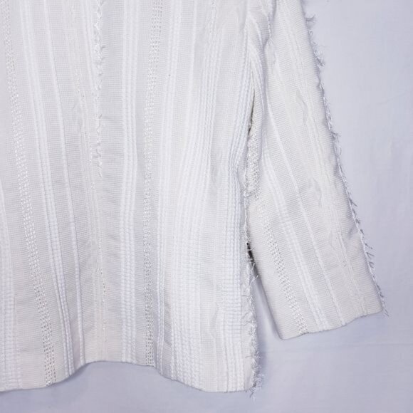 Tibi Vintage Green Label Cream Textured Blazer Jacket Women's Size Small - Picture 8 of 11